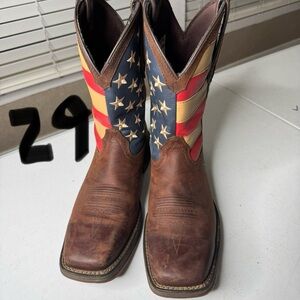 Durango Patriotic Brown Cowboy Boots 11.5